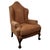 20th Century English Beech Wingback Armchair with Ball-and-Claw Feet For Sale - Image 3 of 13