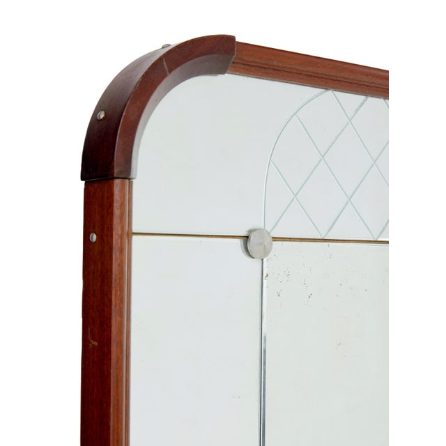Mid-Century Swedish Shaped and Etched Mirror by Glas & Tra, 1960 For Sale - Image 6 of 7