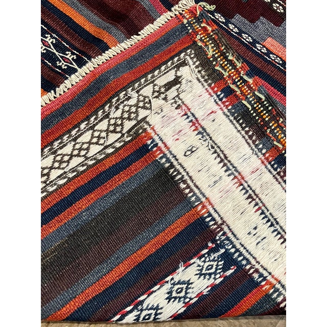 Vintage Handwoven Persian Kilim Rug 6'9" X 10'2" For Sale - Image 4 of 6