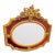 Vintage Cherub Grand Mirror Wall hanging 55"W Burgundy For Sale