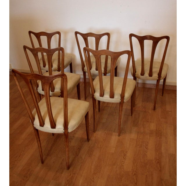 Mid-Century Modern Italian Chairs in White Faux Leather, 1960s, Set of 6 For Sale - Image 11 of 16
