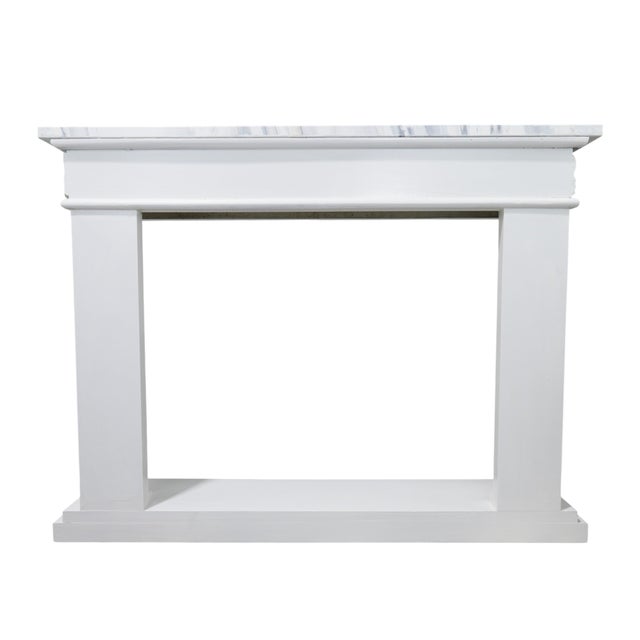 Neoclassical White Console Table With Silver-Gilt Carvings and Mythical Bird Supports For Sale - Image 11 of 16