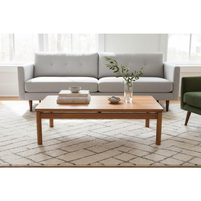 Vintage Danish Modern Solid Wood Coffee Table For Sale - Image 14 of 14