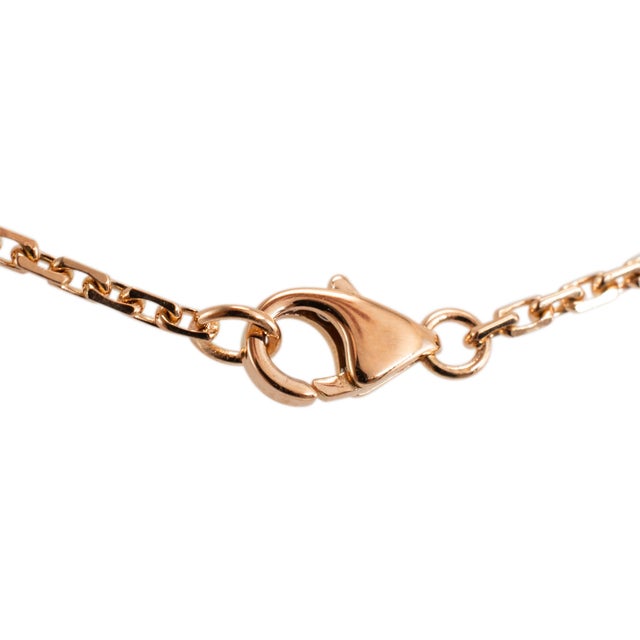 Metal Cartier 18k Rose Gold Love Pendant 3 Diamonds Necklace For Sale - Image 7 of 8