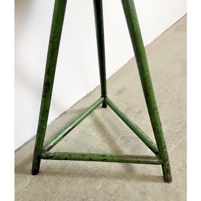 Industrial Green Workshop Stool, 1960s For Sale - Image 9 of 18