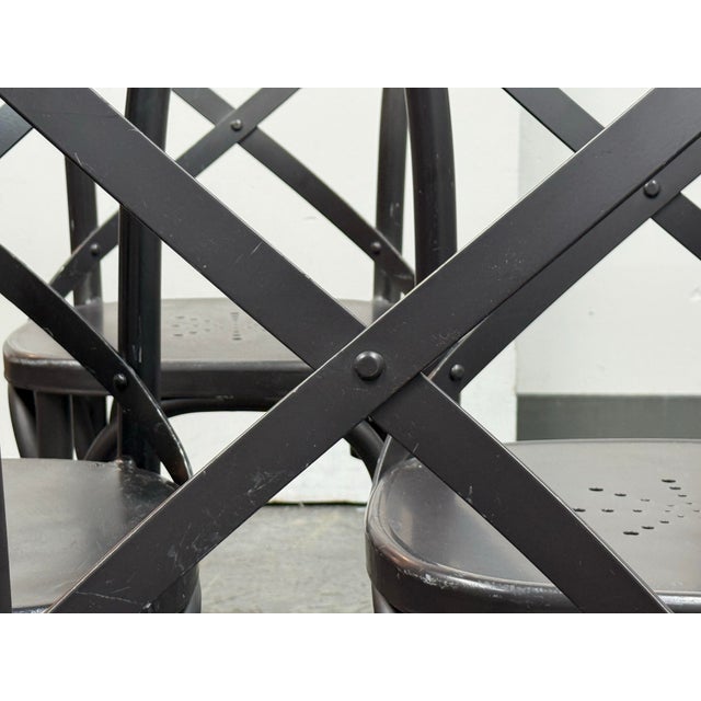Restoration Hardware Metal Madeleine Side Chairs, Set of Six For Sale - Image 9 of 12