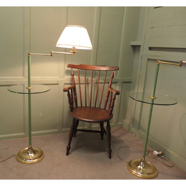 1970s Vintage French Art Deco Adjustable Swing Arm Floor Lamps, 1970, Set of 2 For Sale - Image 5 of 7