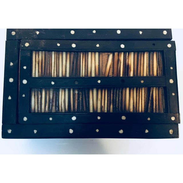 Auburn Antique Anglo Indian Box Handcrafted with Porcupine Quills For Sale - Image 8 of 13