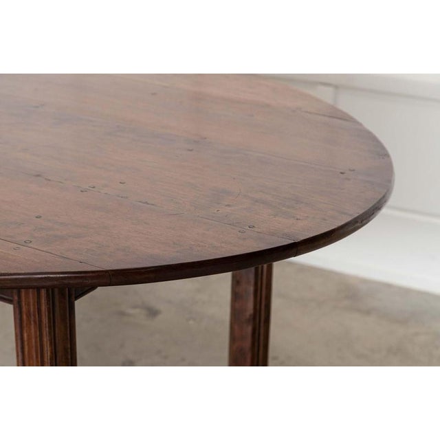 Large English Oval Cherrywood Dining Table, 1890s For Sale - Image 9 of 15