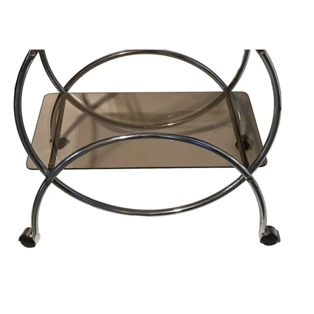 Vintage Chrome Serving Trolley For Sale - Image 6 of 7