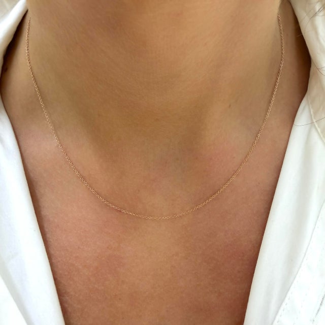 Metal Ladies Tiffany & Co. Elsa Peretti 18k Rose Gold Cable Chain Necklace For Sale - Image 7 of 7