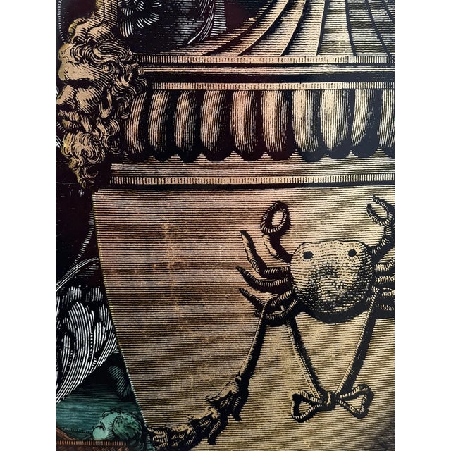 Black Vintage Fornasetti "Vasi Antichi" Trompe l'Œil Metal Umbrella Stand For Sale - Image 8 of 9