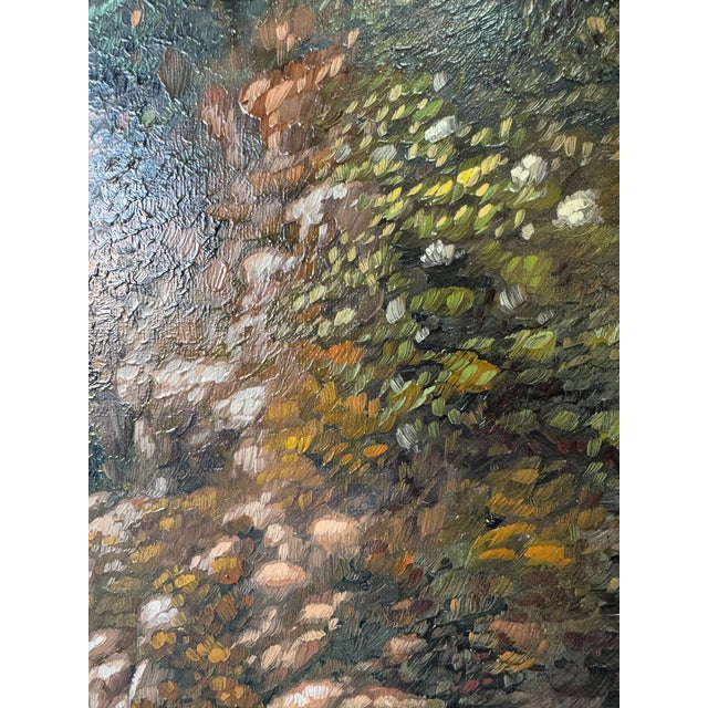 Vintage "Vico Equense" Italy Mediterranean Impressionist Oil Painting on Canvas - Framed For Sale In Miami - Image 6 of 15