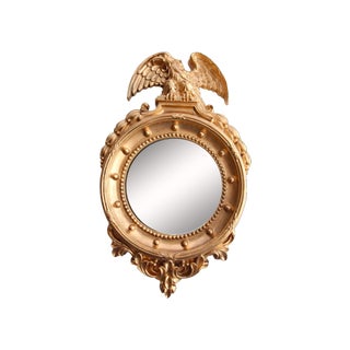 Miniature Federal Style Convex Wall Mirror For Sale