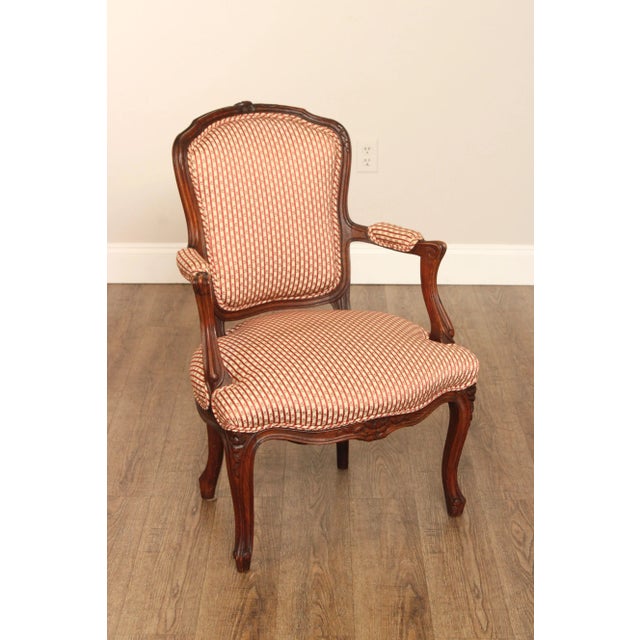 French Antique French Louis XV Style Fauteuil Armchairs - A Pair For Sale - Image 3 of 12