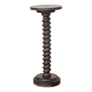 1940s French Twisted Wood Pedestal Table
