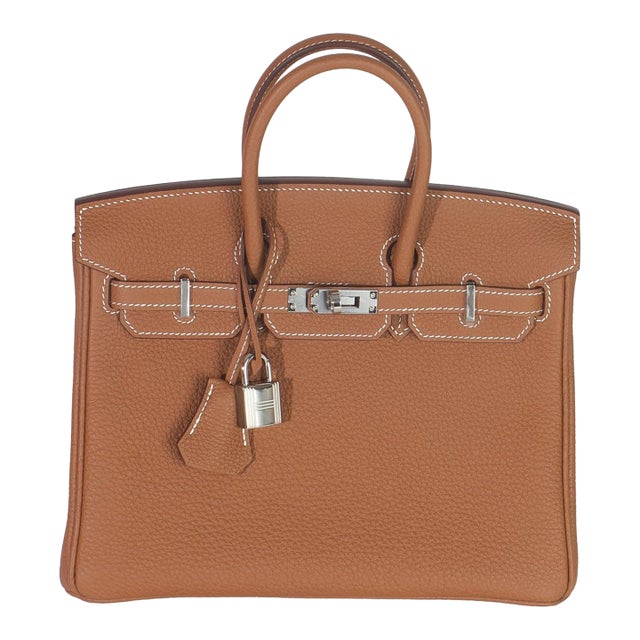 Gold Togo Birkin 25 PHW For Sale