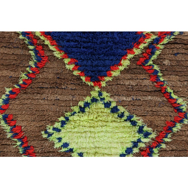 Tribal Vintage Moroccan Runner Rug With Colorful Geometric Medallions - Rug & Kilim For Sale - Image 3 of 7
