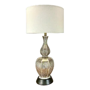 Mid Century Modern Gilt Luster Glaze Ceramic Table Lamp