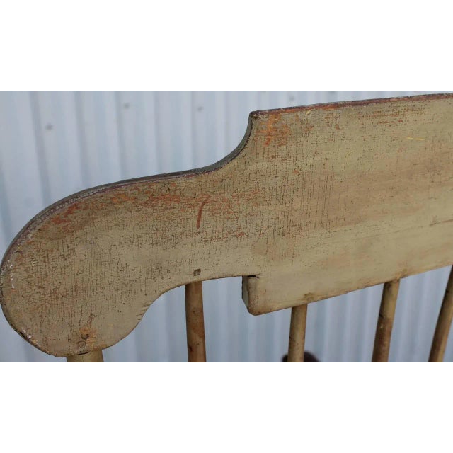 Yellow 19th Century Fancy Original Painted Rocking Chair For Sale - Image 8 of 10