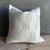 Vintage Mudcloth style pillow Pacthwork style with gray stripes Size: 21x21 Zipper closure Includes down / feather insert