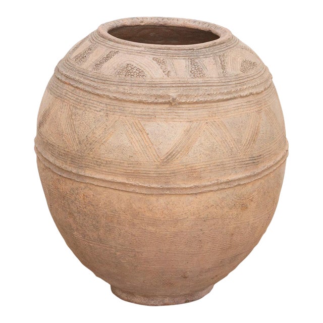 Antique Farmhouse Style Mossi Storage Pot For Sale