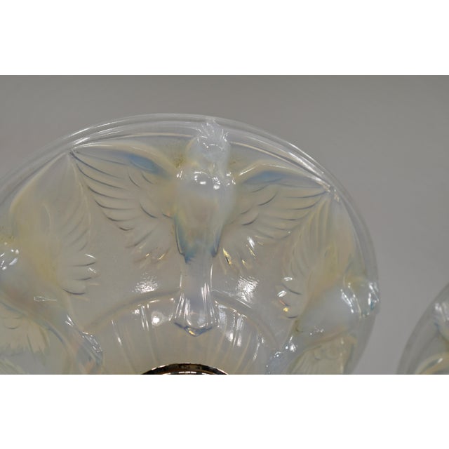 Pair of French Opalescent Art Deco Wall Sconces by Boris Lacroix 1930s France - 2 Pairs Available For Sale - Image 6 of 16