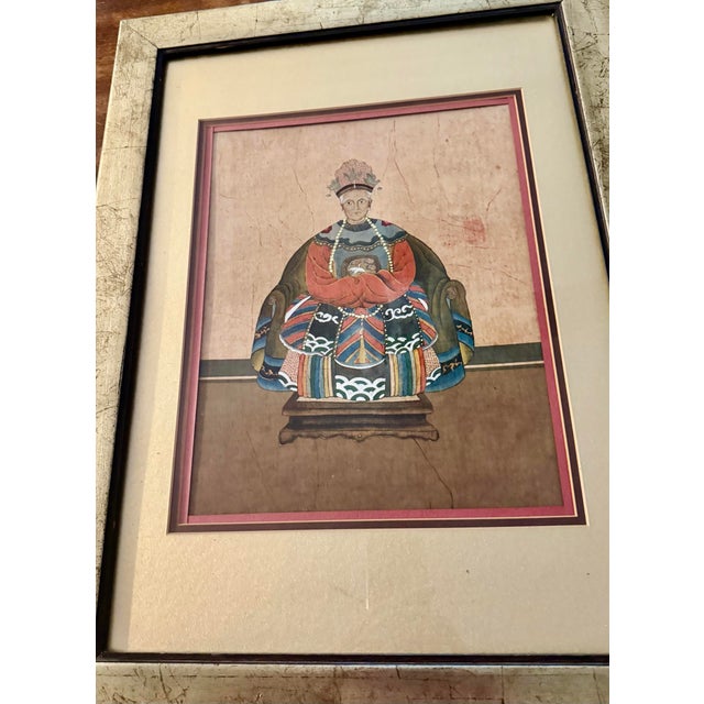 Mid 19th Century Chinese Ancestral Portrait Painting For Sale - Image 5 of 12