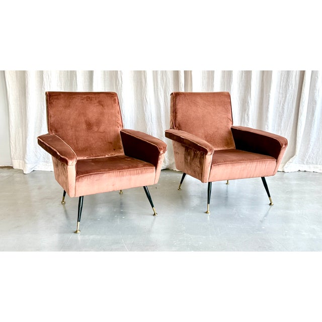 Mid-Century Modern Velvet Lounge Chair by Marco Zanuso for Arflex, Italy, 1950s For Sale - Image 13 of 15