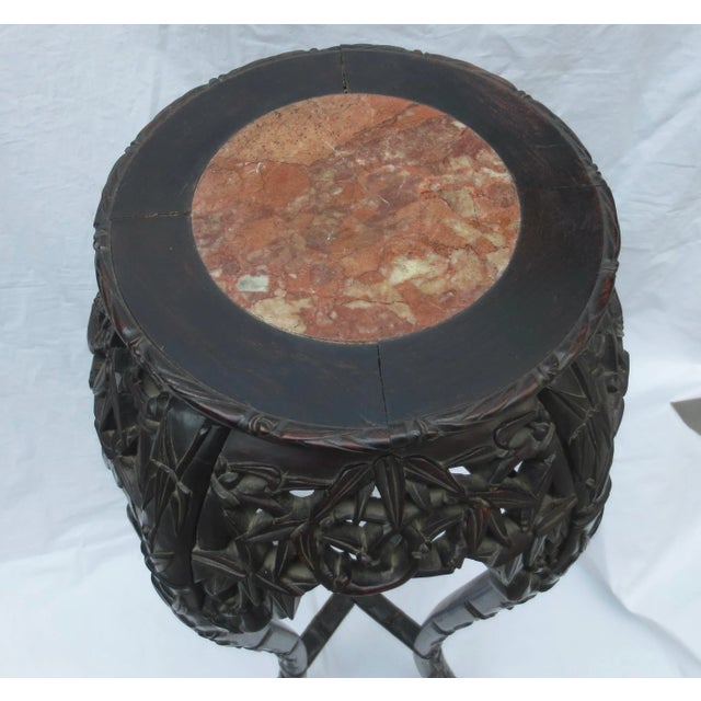 Antique Chinese Teak Vase Stand Circa 1900 For Sale - Image 4 of 12