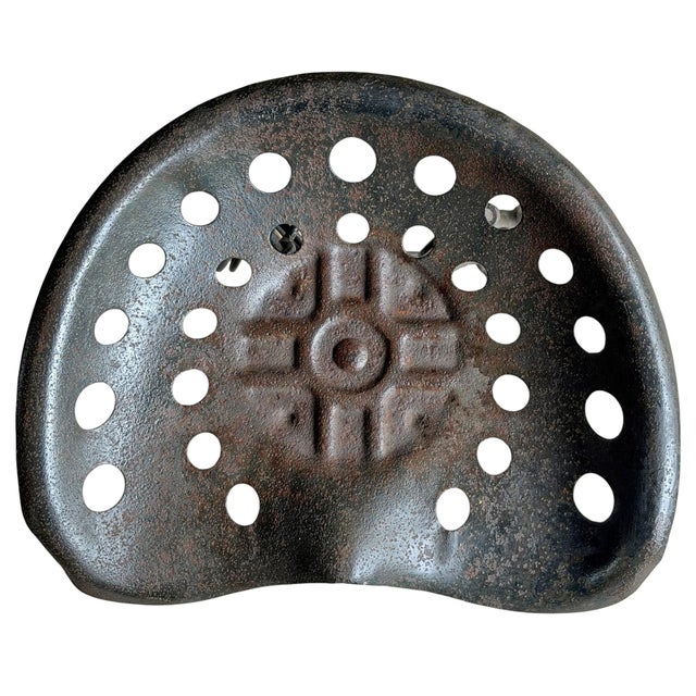 Metal Folk Art Tractor Seat and Horse Hames Stool For Sale - Image 7 of 14