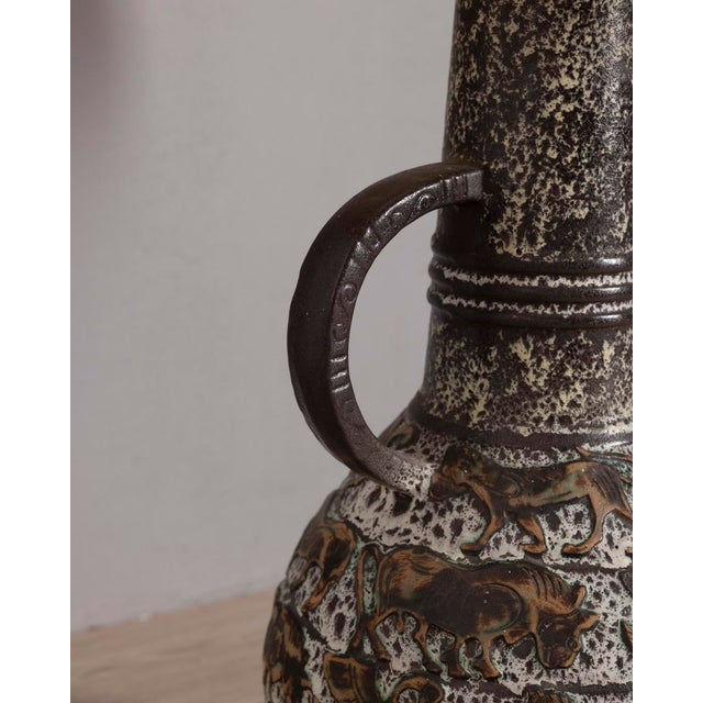 Textile Vintage Ceramic Floor Lamp, West Germany, 1960s For Sale - Image 7 of 13