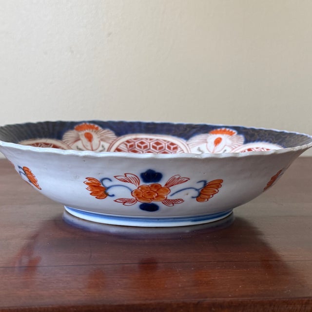 Blue Antique Japanese Imari Porcelain Bowl For Sale - Image 8 of 8