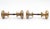 Two Vintage Classic Plain Brass Passage Door Knob Sets For Sale - Image 4 of 4