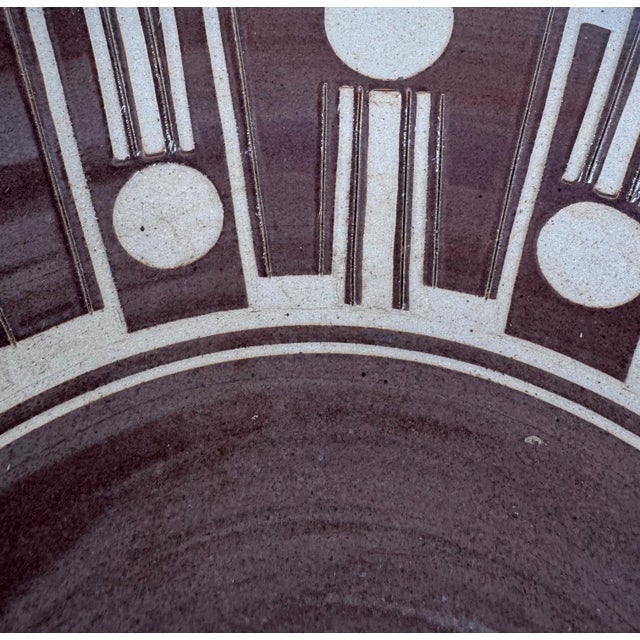 Vintage Overscale Geometric Ceramic Centerpiece Bowl For Sale In Miami - Image 6 of 8