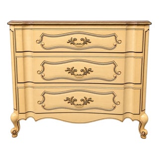 Vintage Sherwood Solid Cherry French Provincial Chest – 3 Drawer For Sale