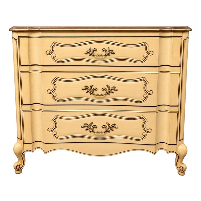 Vintage Sherwood Solid Cherry French Provincial Chest – 3 Drawer For Sale