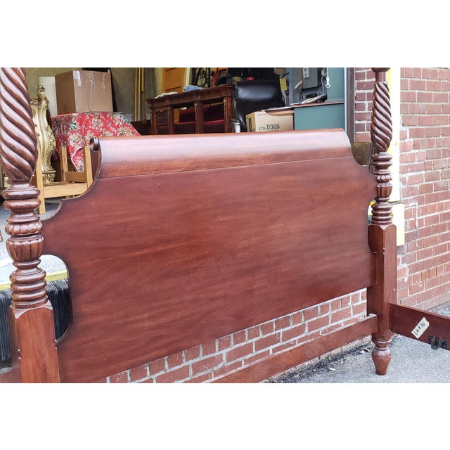 Martha Stewart for Bernhardt Furniture Seal Harbor King Size Mahogany 4 Poster Bed For Sale - Image 11 of 13