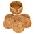 Boho Chic Artifacts Rattan 6-Piece Round Coaster Set With Box For Sale - Image 3 of 5