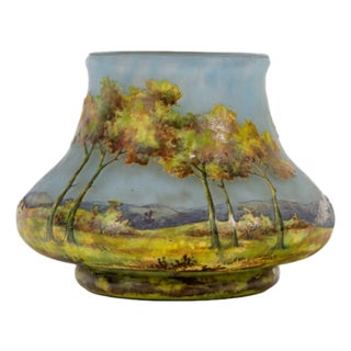 Landscape Vase by Daum Nancy, 1920s For Sale