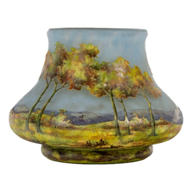 Landscape Vase by Daum Nancy, 1920s For Sale