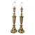 Tall Mid-Century Modern Asian Inspired Brass Urn Lamps- a Pair For Sale