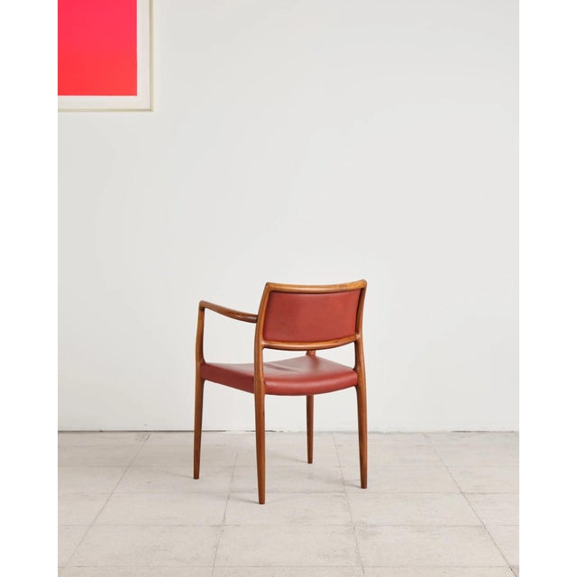 Armchair Model 65 with Leather Upholstery by Niels O. Møller for j.l. Møllers, Denmark, 1960s For Sale - Image 10 of 18