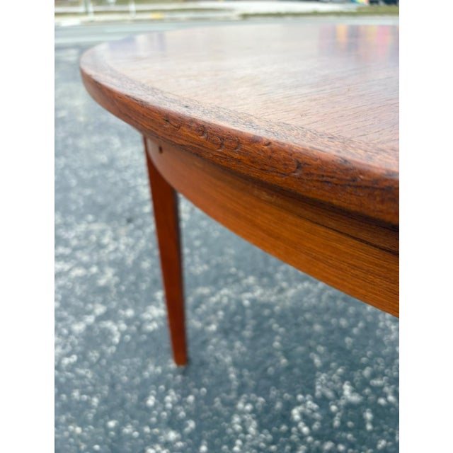 Mid 20th Century Dyrlund Danish Teak & Rosewood Lotus Dining Table For Sale - Image 10 of 11