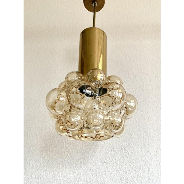 Bubble Glass Pendant Lamp by Helena Tynell for Glashütte Limburg, 1970s For Sale - Image 14 of 14