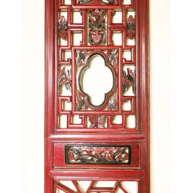 Brown Antique Chinese Screen Panels, Cunninghamia Wood, Circa 1800-1849 - A Pair For Sale - Image 8 of 11