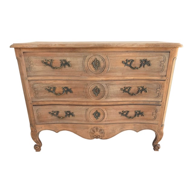1910s French Louis XV Bleached Chest of Drawer / Commode For Sale