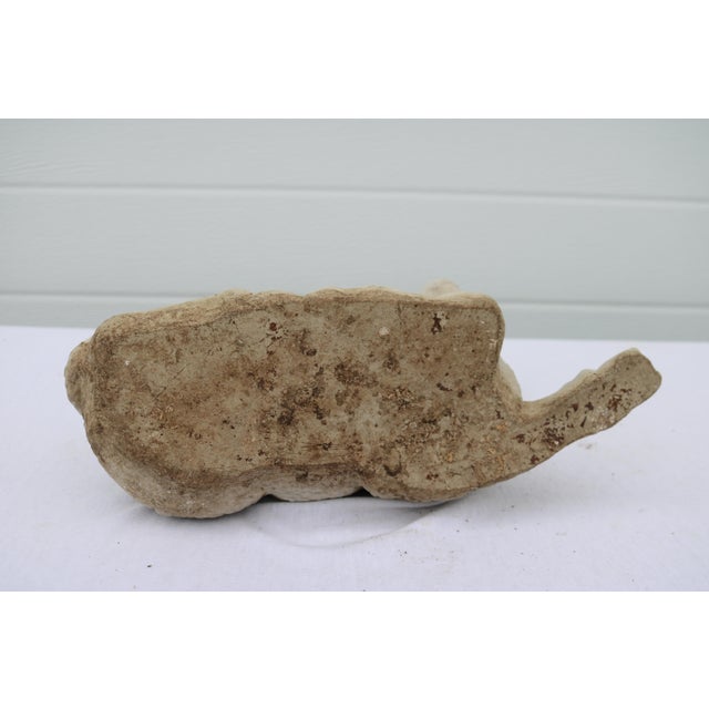 White Cast Concrete Laying Lamb Garden Statue For Sale - Image 8 of 8