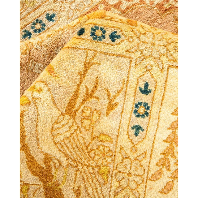 Textile Mogul, One-of-a-Kind Hand-Knotted Area Rug in Pink, 8' 3" x 10' 1" For Sale - Image 7 of 8