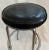 Art Deco 1970s Vintage Black Vinyl Seat & Chrome Base Bar Stool For Sale - Image 3 of 7